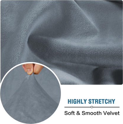H.VERSAILTEX Velvet Stretch Individual Couch Cushion Cover Plush Cushion Slipcover for Loveseat