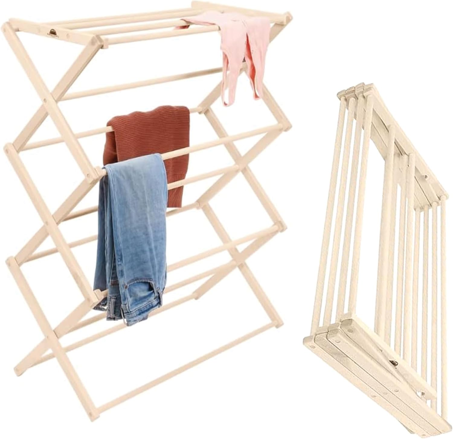 Pennsylvania Woodworks Premium American Maple Clothes Drying Rack - Handcrafted in Pennsylvania