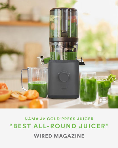 Nama J2 Cold Press Juicer – Self Feeding for Hands-Free Operation with Wide Mouth Hopper for Whole