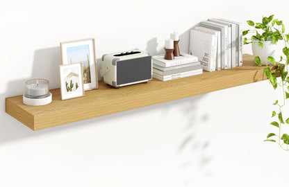 Heimlove 55 Inch Floating Shelves for Wall,10 Deep Large Rustic Wall Shelf with Heavy Duty