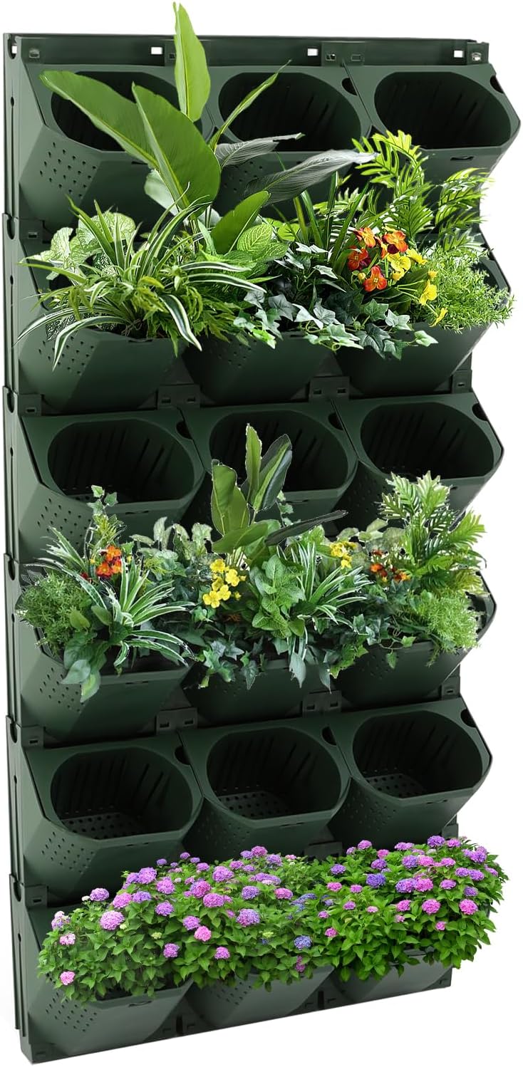 Self Watering Wall Planter | 36 Pots Vertical Garden Planter for Indoor Plants | Wall-Mounted