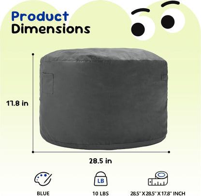 Hobestluk Bean Bag Chairs 2.5FT Bean Bag Chair with Memory Foam Filled & Machine Washable