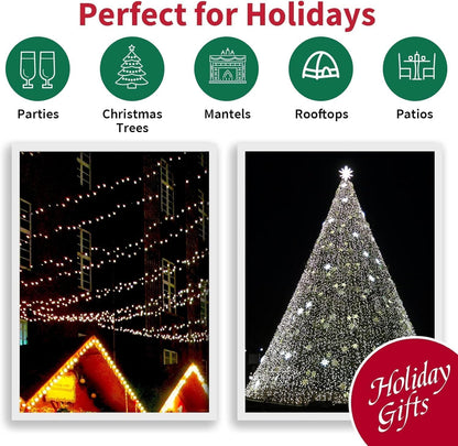 150 LED White String Lights - LED Christmas Decoration, Mini led Lights for Indoor Outdoor Home