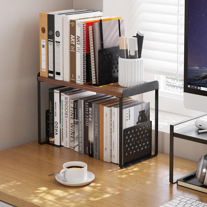 Mitus Shelf Organizer and Storage, Tiered Wood Cabinet Rack for The Kitchen Counter, Bathroom