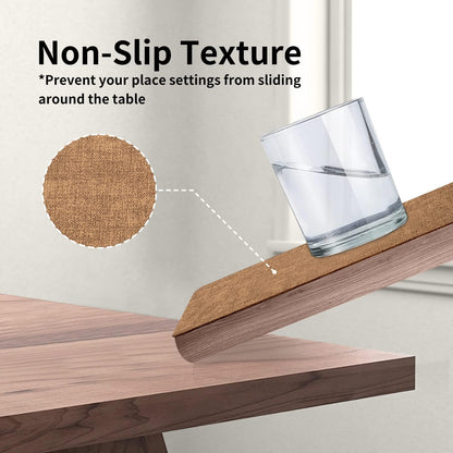 Maxpearl Faux Leather Placemats Set of 4 - Waterproof - Wipe Clean - Heat Resistant - Anti Slip