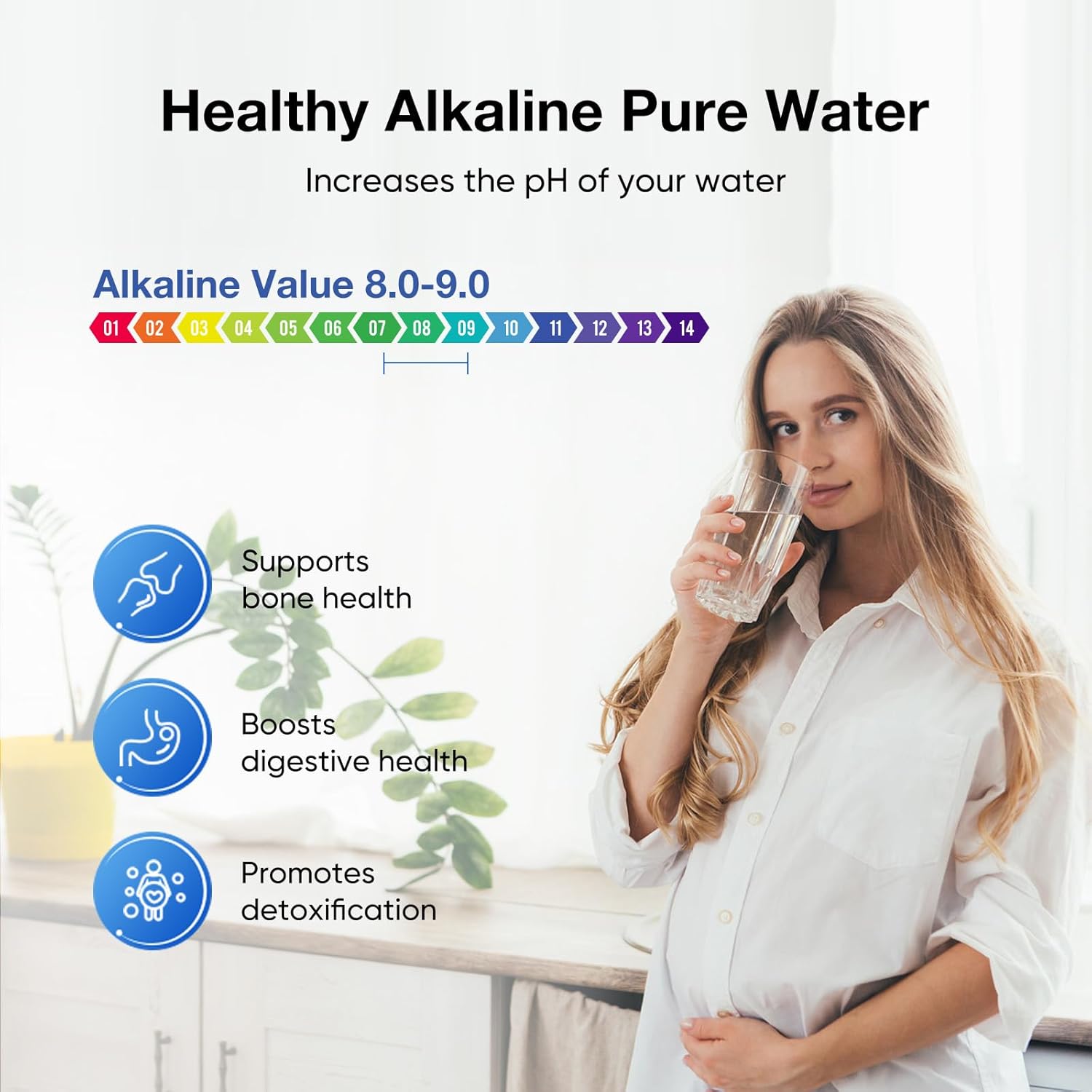 Purewell PH-2 White 3-Stage Alkaline Filter Elements, Additional filters for Berkey® Black Filters