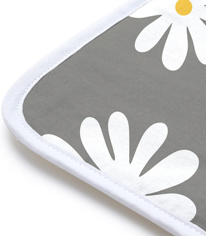 Encasa Homes Ironing Mat/Pad (Small 28"x20") with 3mm Padding & Silicone Iron Rest for Steam