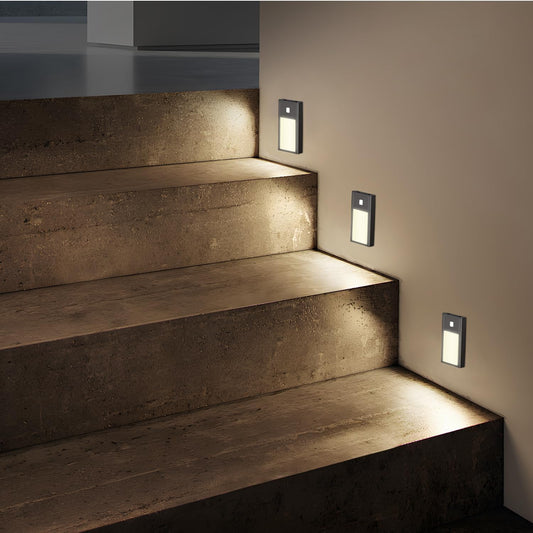 VST Motion Sensor Step Night Light, Rechargeable Battery Powered Led Light with Magnetic Suck