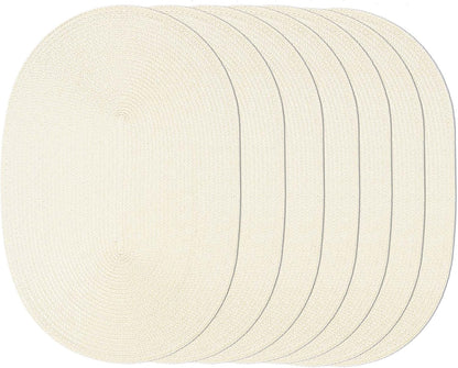 AHHFSMEI Placemats Set of 6 for Dining Table Washable Woven Vinyl Non-Slip 18x12 inches Placemat