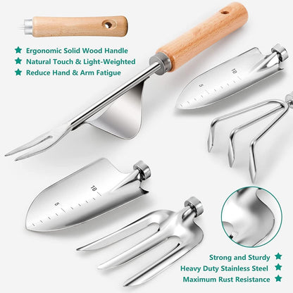 Gardening Tools 9-Piece Heavy Duty Garden Hand Tools with Fashion and Durable Garden Tools