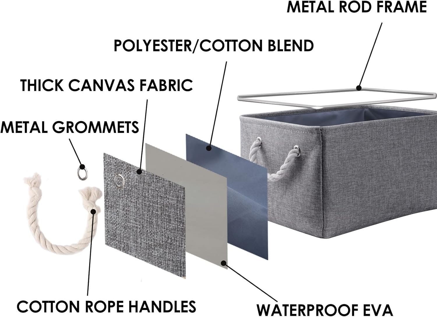 TheWarmHome Large Storage Bins- Storage Baskets for Organizing Shelves, Basket Organizer for Closet