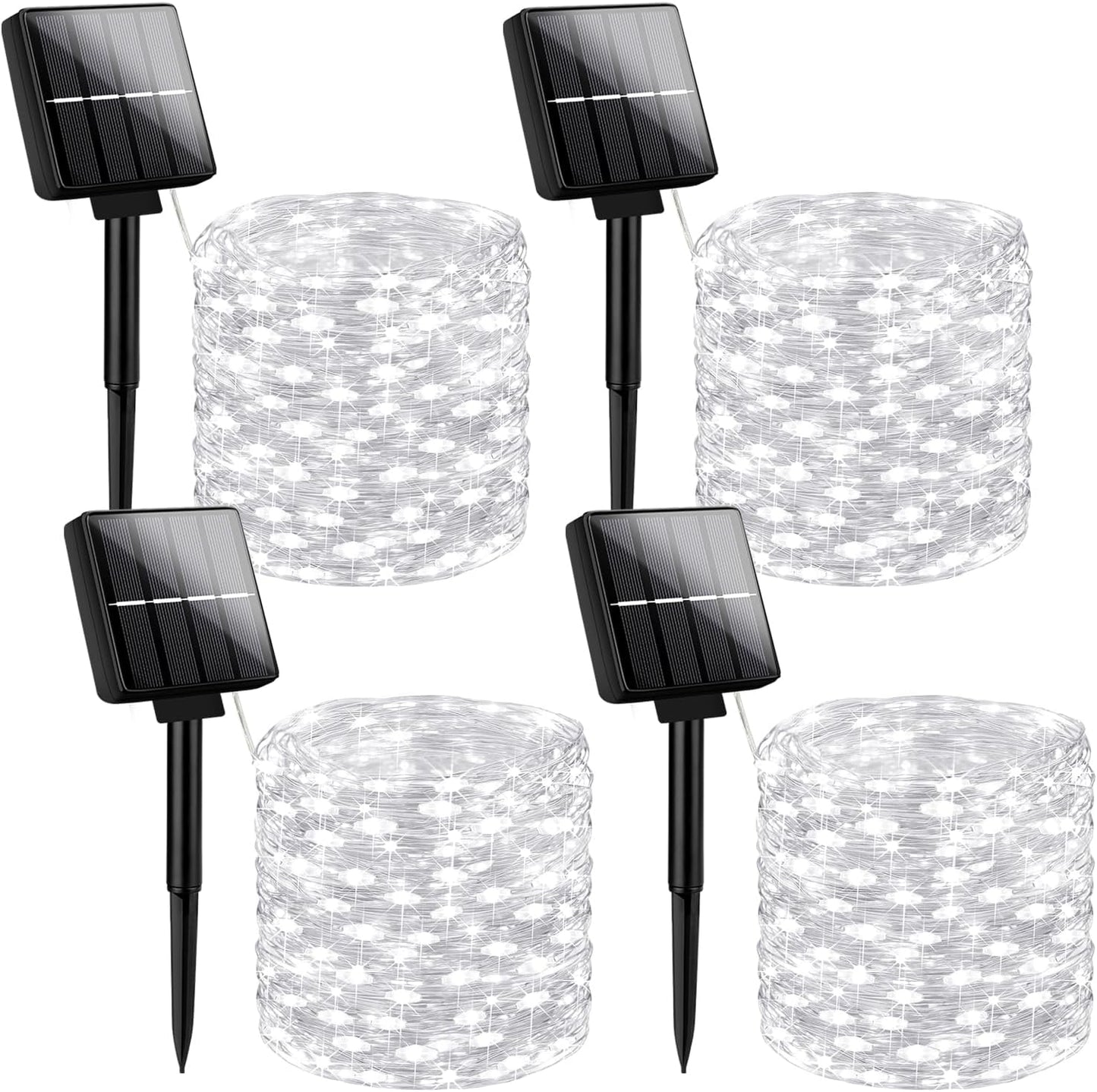Brightever Solar Powered String Lights Outdoor Waterproof, 4-Pack Total 160FT 400 LED Solar Twinkle