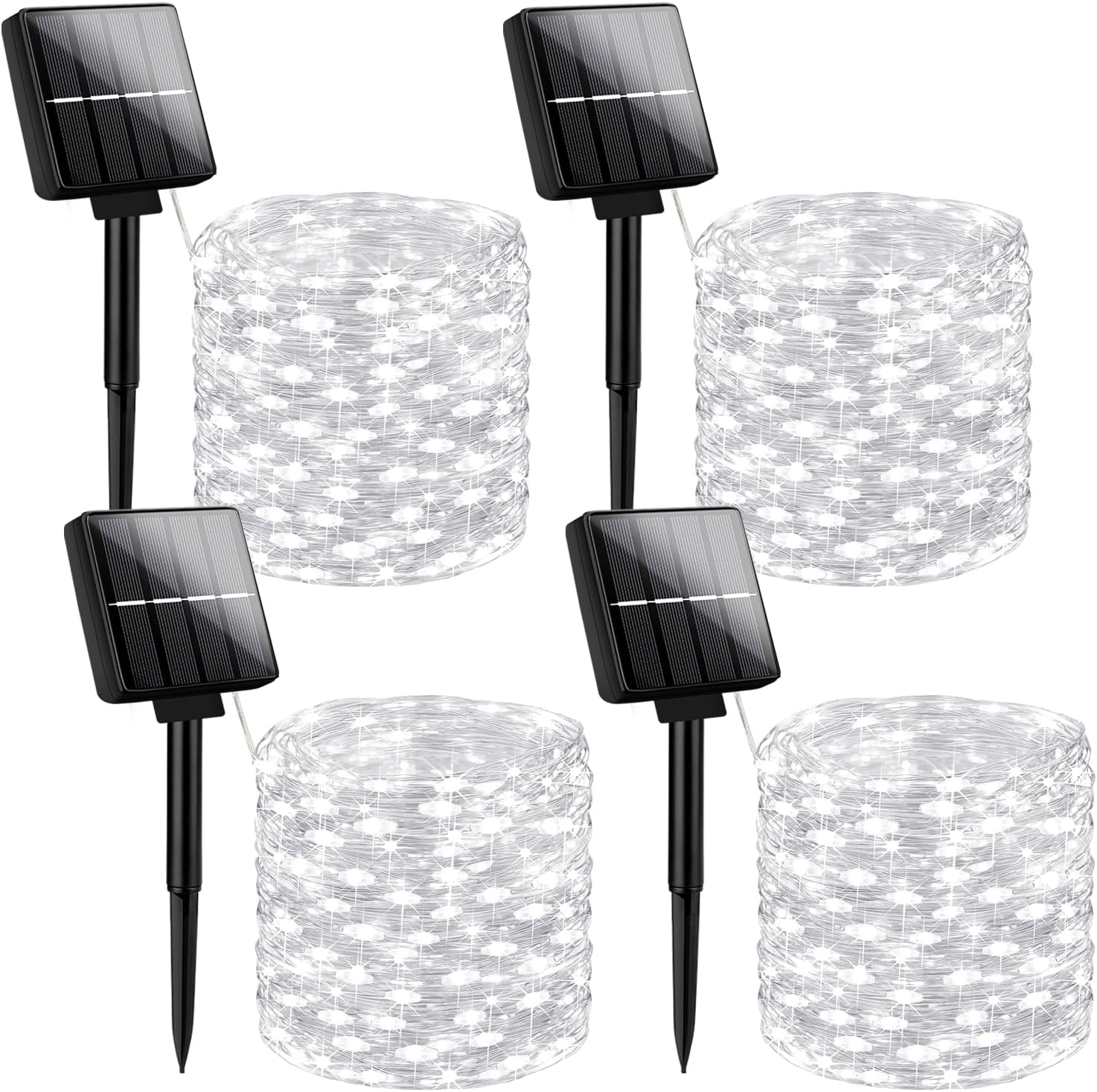 Brightever Solar Powered String Lights Outdoor Waterproof, 4-Pack Total 160FT 400 LED Solar Twinkle