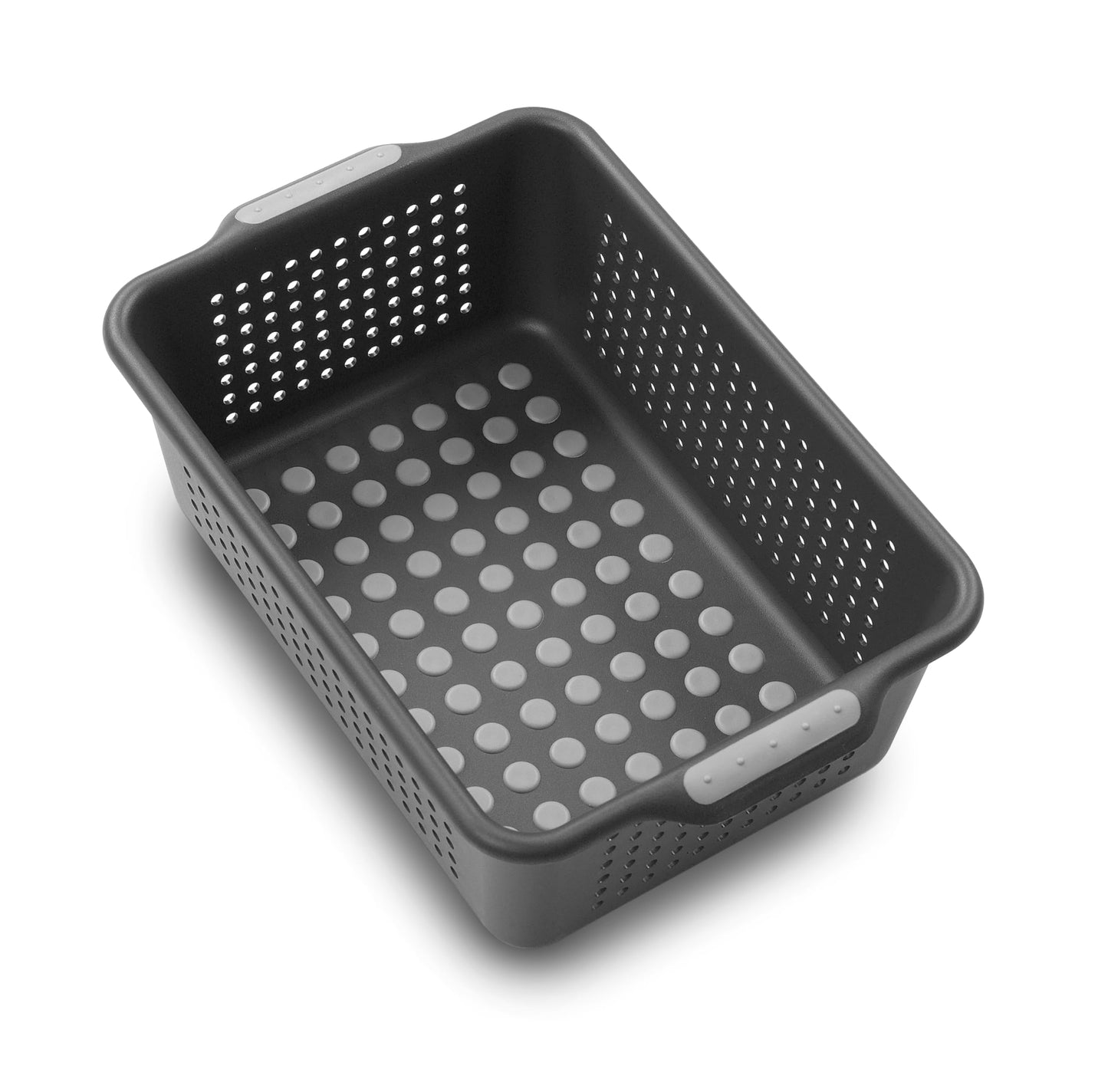 madesmart Classic Storage Basket with Soft Grip Handle, Granite