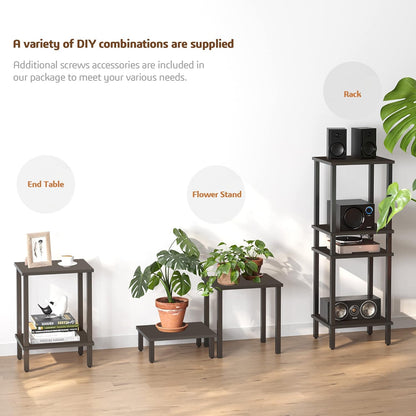 TUTOTAK End Table with Charging Station, Set of 2, Side Table with USB Ports and Outlets