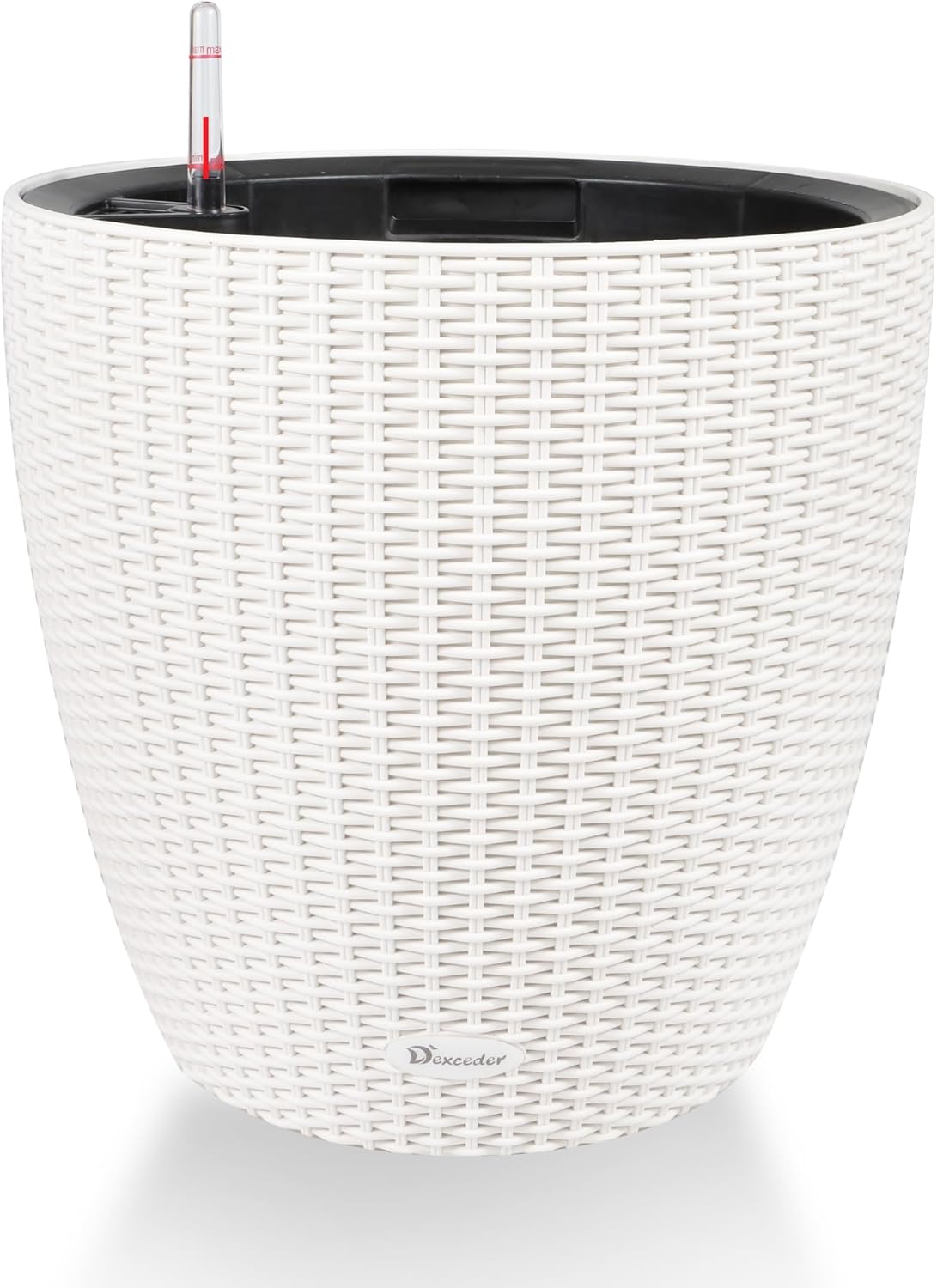 Dexceder 18x17 Inches Rattan Self Watering Planter Indoor Outdoor, Inner Pot Design, Thickened