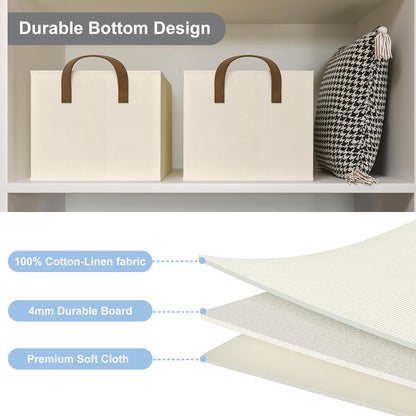 Closet Storage Bins, Fabric Closet Organizers and Storage Basket for Shelves, Collapsible Shelf