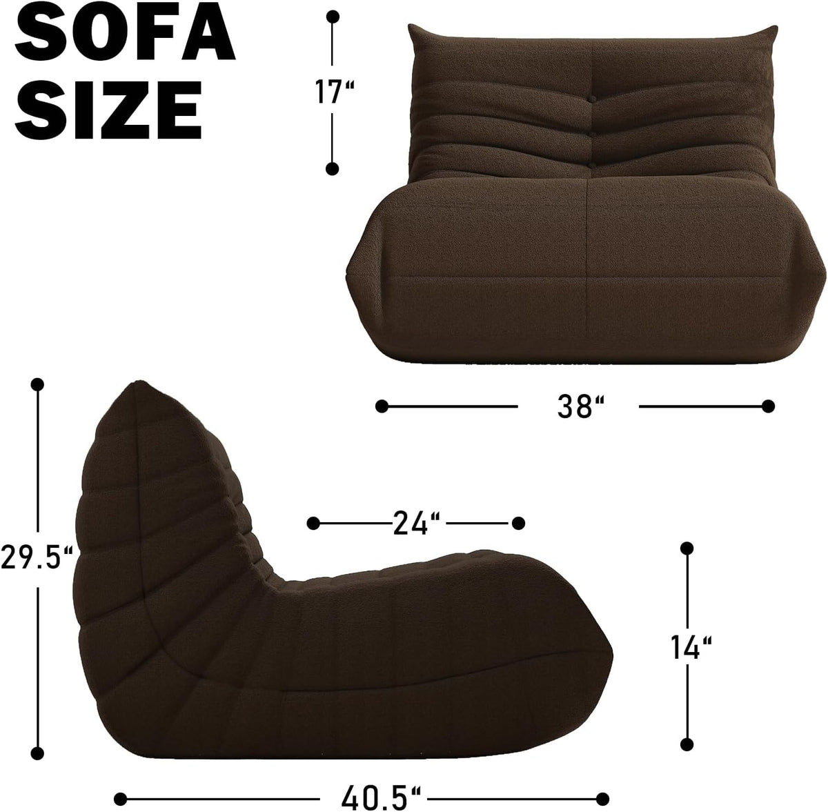 Bean Bag Chair, Memory Foam Bean Bag Sofa Large Bean Bag Chair for Adults, Bean Bag Chairs for