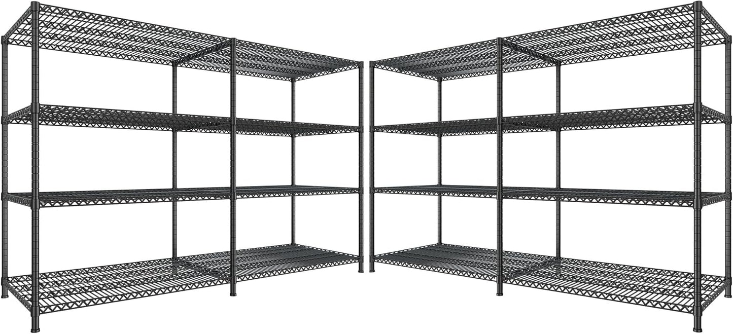 REIBII 81.5''W Storage Shelves 3680LBS Garage Shelving Heavy Duty 4 Tier Metal Shelving Unit