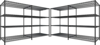 REIBII 81.5''W Storage Shelves 3680LBS Garage Shelving Heavy Duty 4 Tier Metal Shelving Unit