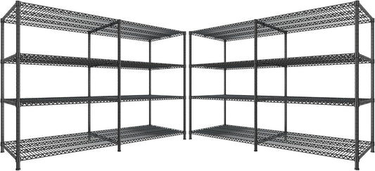 REIBII 81.5''W Storage Shelves 3680LBS Garage Shelving Heavy Duty 4 Tier Metal Shelving Unit