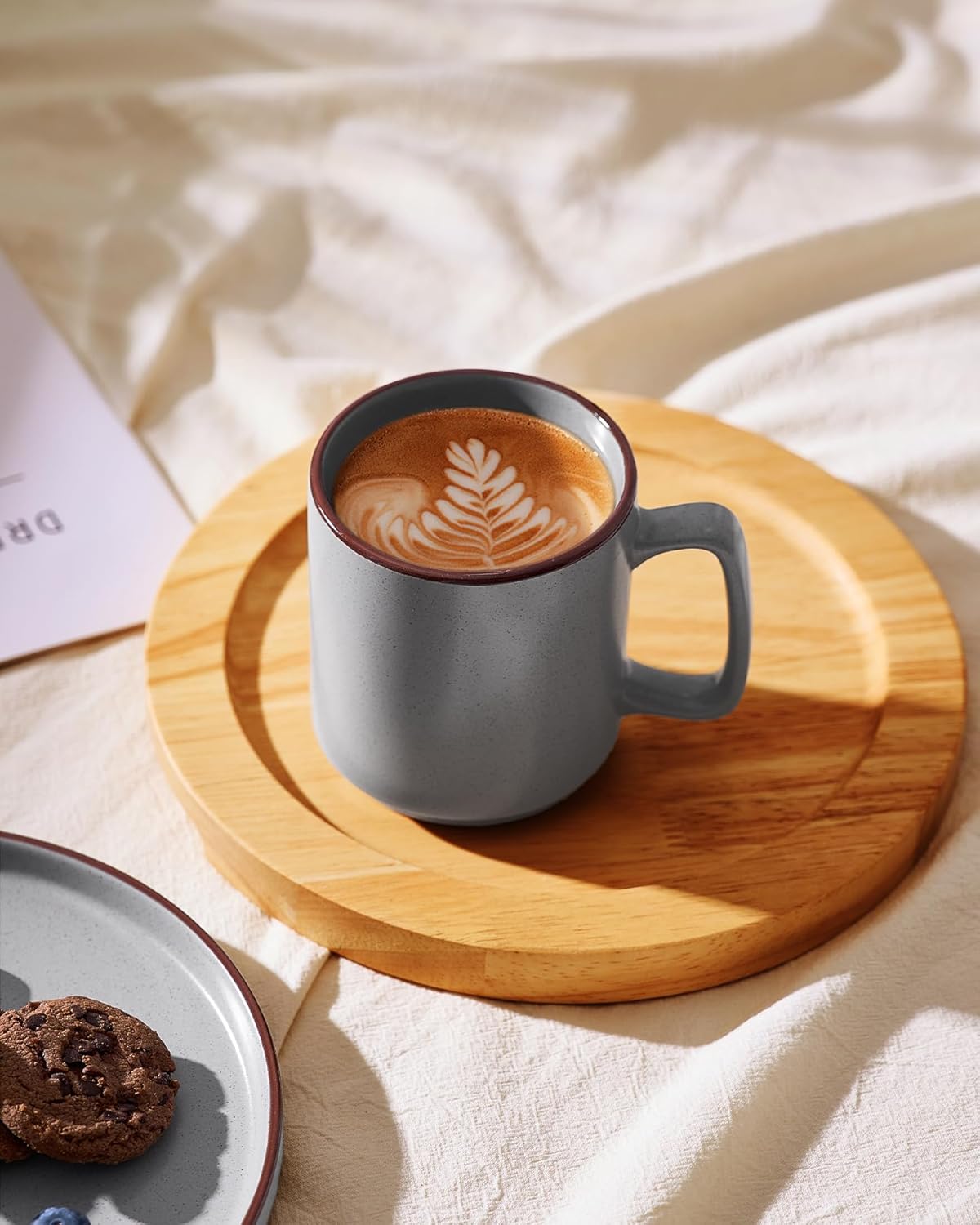famiware Coffee Mugs Set of 6, Nebula 14oz Coffee Mugs, Ceramic Cup Set with Handle for Latte, Tea