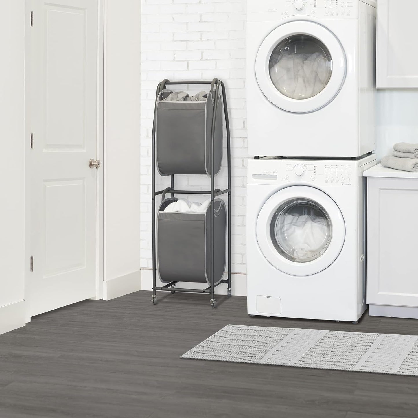Neatfreak - 2 Tier Laundry Sorter - Laundry Hamper With Wheels & 2 x Laundry Basket Tote Bags For
