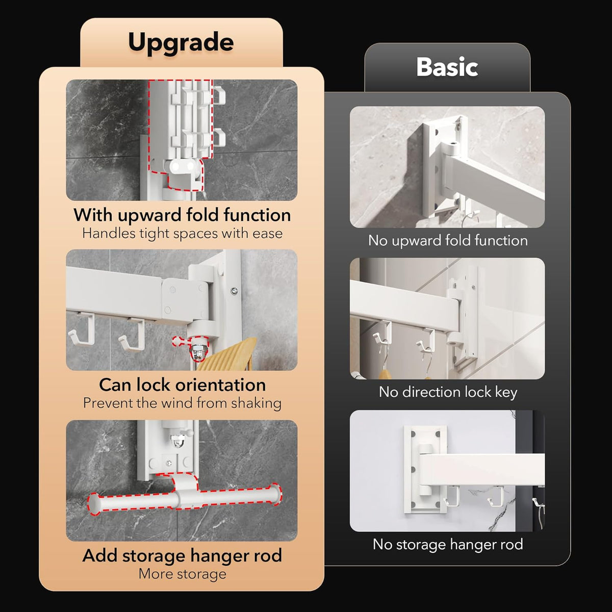 Clothes Drying Rack,Laundry Drying Rack Wall Mount, Wall Mounted Clothes