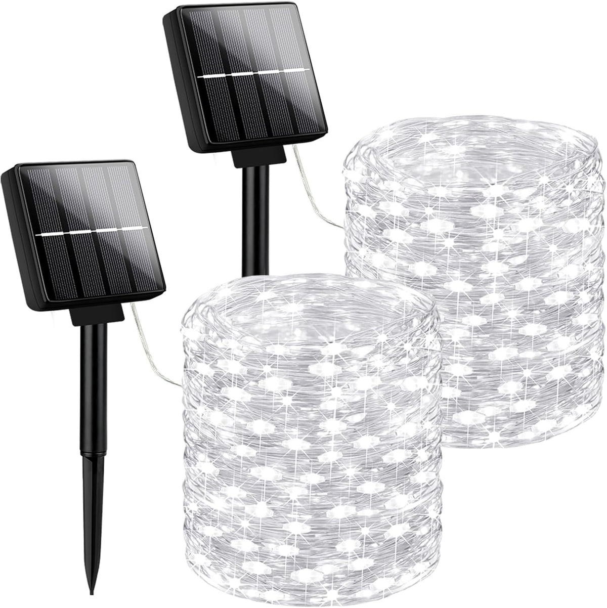 Brightever Outdoor String Lights Solar Powered, 2-Pack Total 80FT 200LED Solar Fairy Lights for