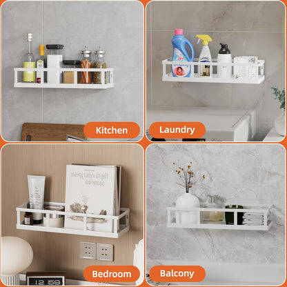 Spice Rack Wall Mounted, 4 Pack Pantry Door Organizer & Hanging Storage Baskets Organizer Wall