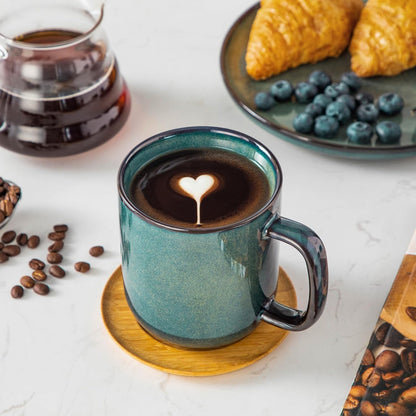 vancasso STARRY Coffee Mugs Set, 16 oz Ceramic Coffee Cups for Americano Hot Tea Iced Coffee Cold