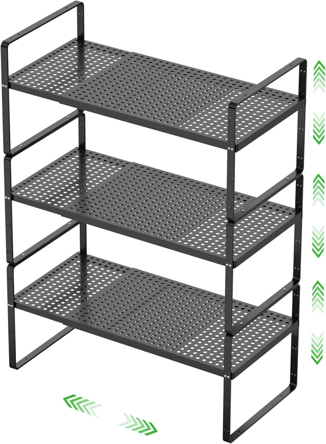 Expandable Cabinet Storage Shelf Stackable Organizer Rack for Kitchen Bathroom Pantry Spice