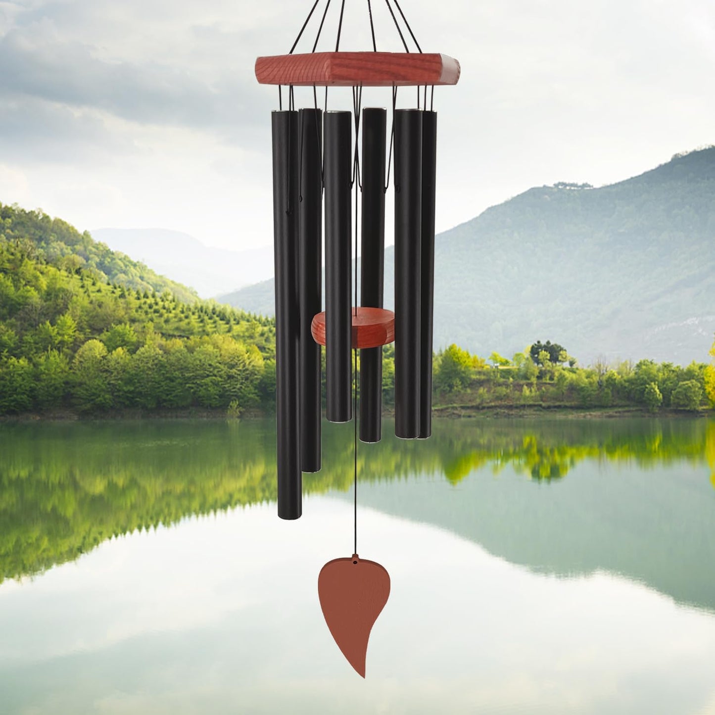 Wind Chimes for Outside, Memorial Wind Chimes with 6 Long Metal Tubes, Sympathy Wind Chime with