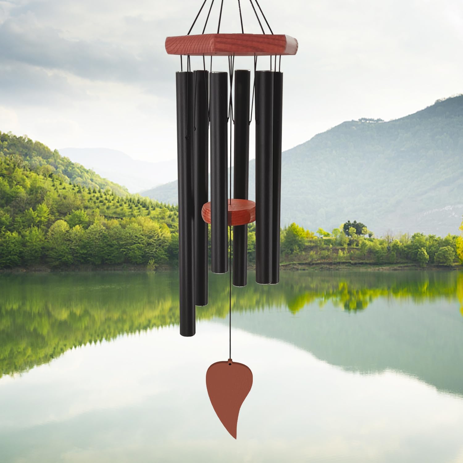 Wind Chimes for Outside, Memorial Wind Chimes with 6 Long Metal Tubes, Sympathy Wind Chime with
