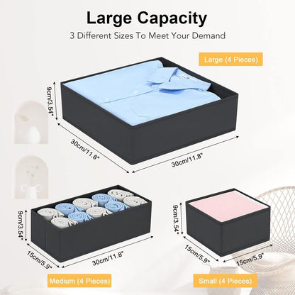 DIMJ Drawer Organizer 15 Pack - Foldable Baby Organizers and Storage & Dresser Organizer for