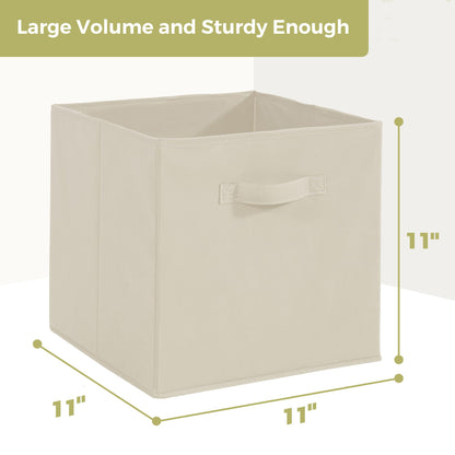 11x11 Storage Bins, Set of 3 Storage Cubes, Collapsible Cube Storage Box, Fabric Closet Organizers