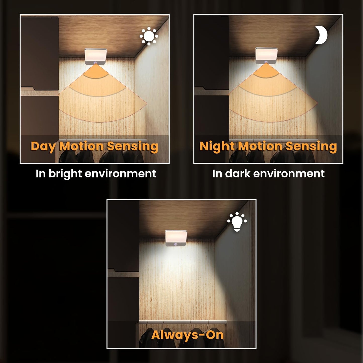 Motion Sensor Light Indoor Rechargeable, Battery Night Light 2000mAh, Motion Activated Night Lights