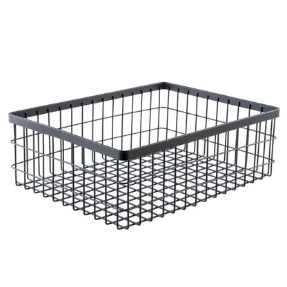 G.E.T. WB-1294-MG Rectangular Metal Storage Wire Basket for Pantry, Produce and More, 9" x 6" x 4"