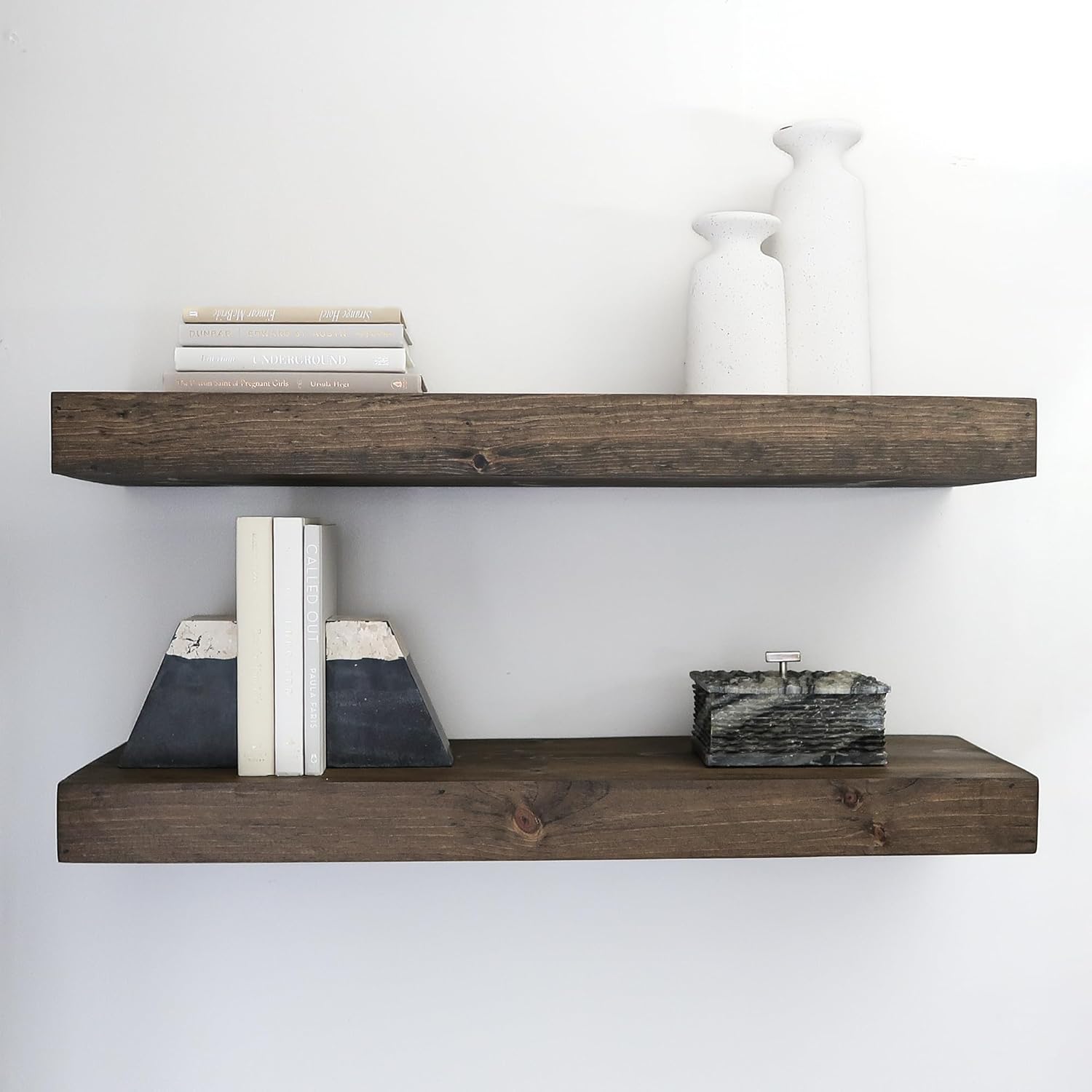 Modern Floating Shelves 3 Inches Thick for Wall, Wide Shelves for Kitchen, Living Room, Bedroom