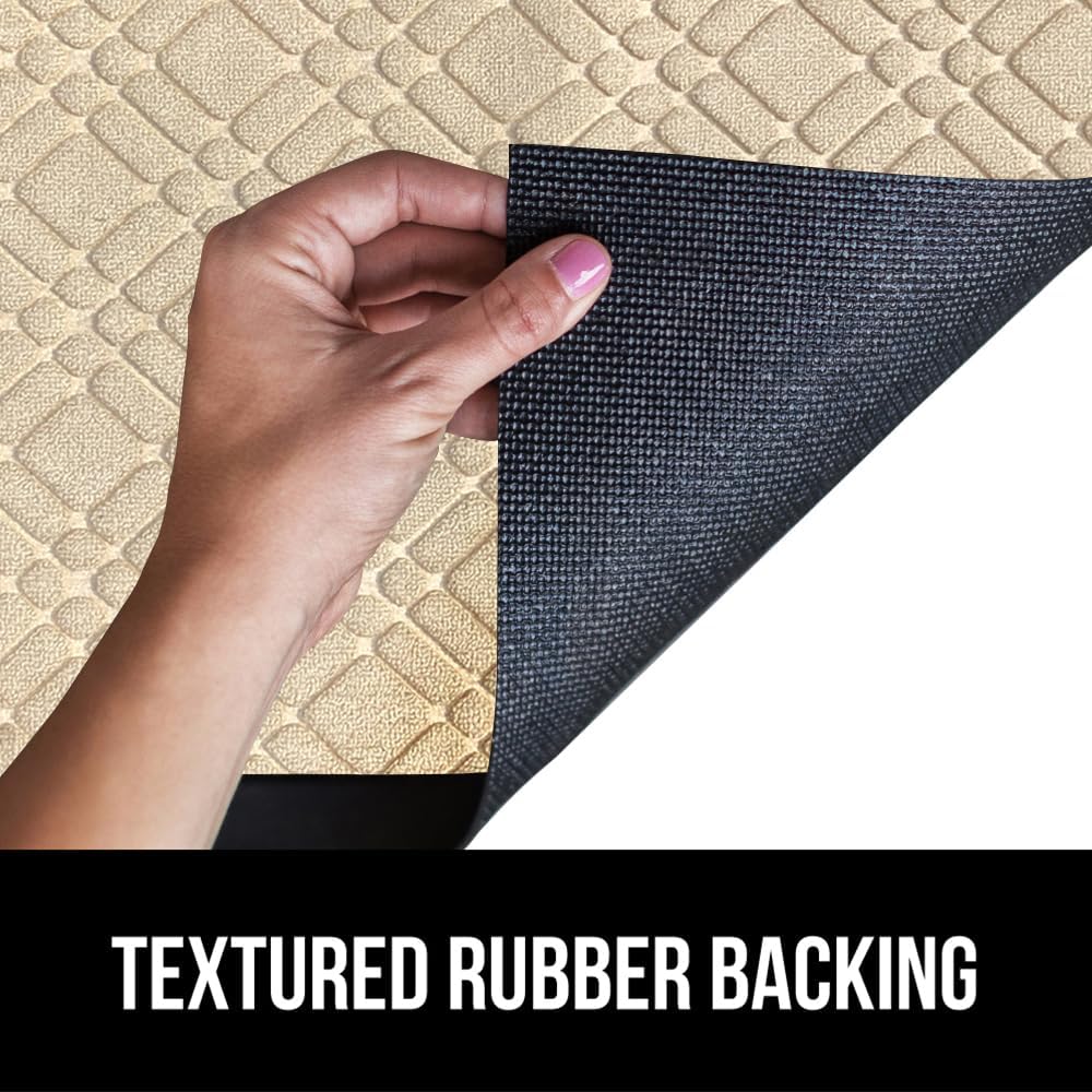GORILLA GRIP 100% Waterproof All-Season WeatherMax Doormat US Designed Natural Rubber, Stain and