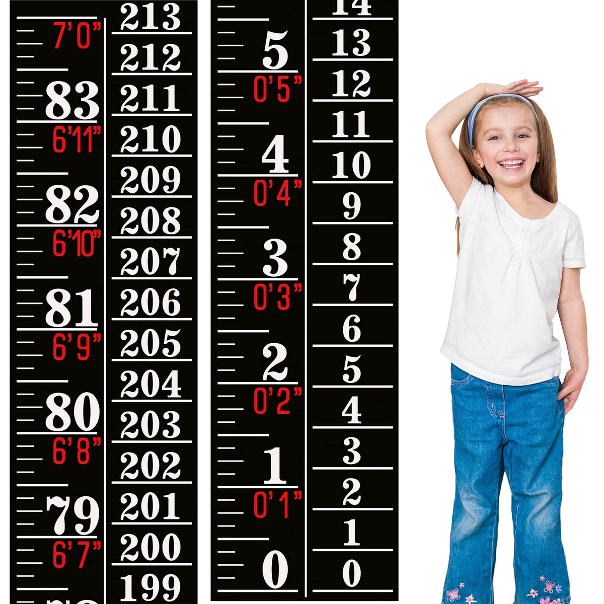Tatuo Growth Chart Wall Labels Height Indicator Tape Ruler Growth Chart Decor Height Indicator