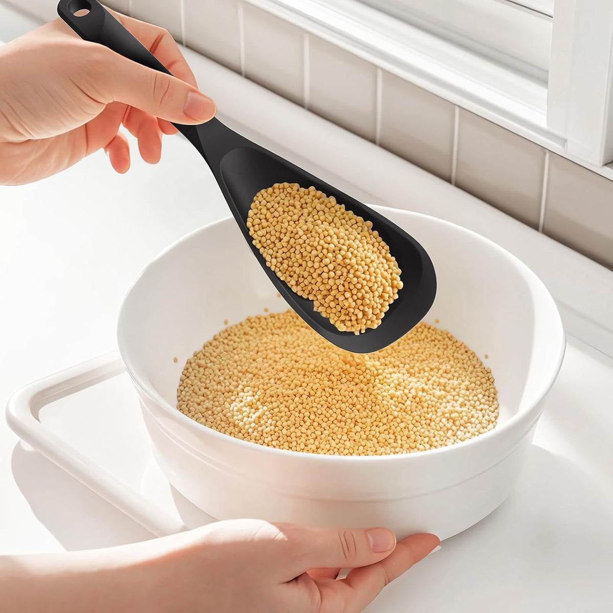 Silicone Cooking Utensils Set - 600°F Heat Resistant, Nonstick Kitchen Utensil Set with Spatulas