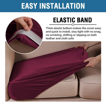 H.VERSAILTEX Velvet Stretch Couch Cushion Cover Plush Cushion Slipcover for Chair Loveseat Sofa