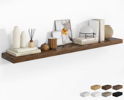 RICHFOCUS 72Inch Floating Shelves for Wall 1 Pack Shelves for Bedroom|Kitchen|Bathroom Wall Mounted