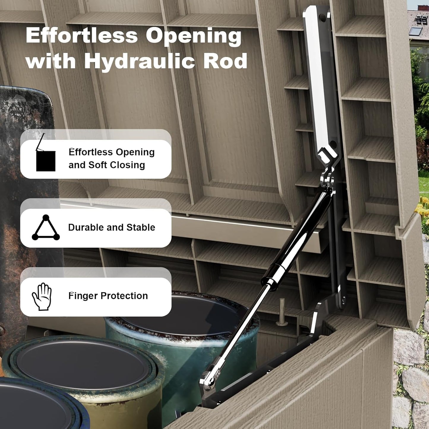 230 Gallon Outdoor Deck Box,Storage Lockable Waterproof Patio Furniture,Garden Tools,Cushions,Pool