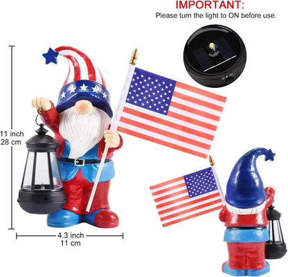 Nacome Solar Gnomes Statues for Garden Decor: Outdoor Sculptures for Clearance Lights for Outside