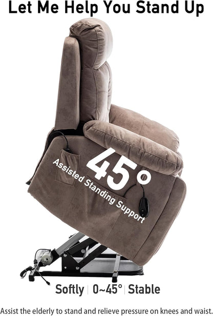 Lazy boy Recliner Chair with Cupholder/Power Lift Recliner Chair for Elderly， Electric Recliner/Big