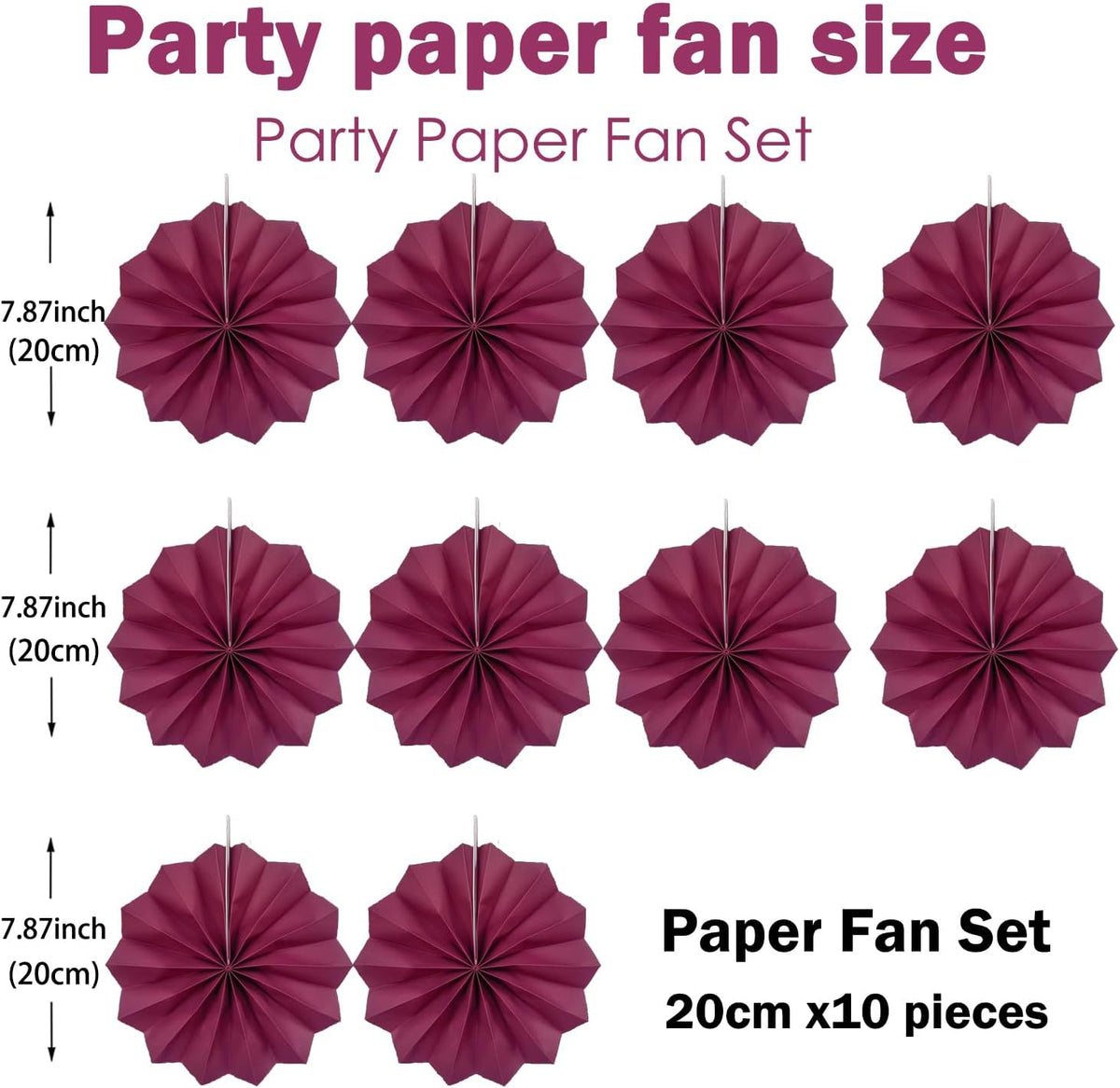 Red Party Decorations,Paper Decorations for Party,Girls Party Decorations Party Paper Fans Bulk