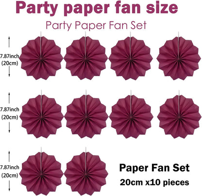 Red Party Decorations,Paper Decorations for Party,Girls Party Decorations Party Paper Fans Bulk