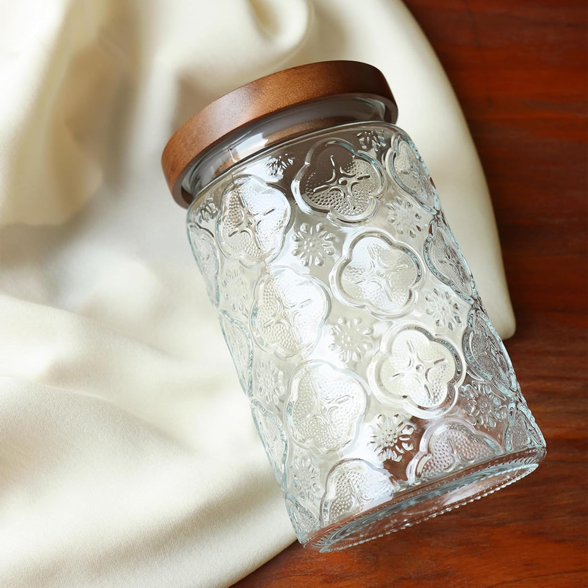32oz Vintage Glass Jar With Lid, Glass Storage Containers, Airtight Kitchen Storage Containers For